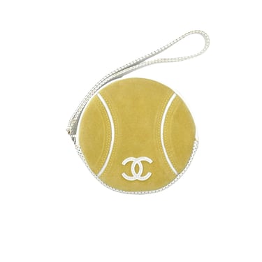 Chanel Tennis Ball Suede Wristlet