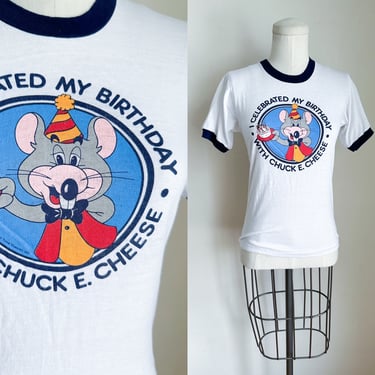 Vintage 1980s Chuck E. Cheese T-shirt / youth 14 / XS 