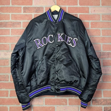 Vintage 90s Starter Diamond Edition MLB Colorado Rockies Baseball ORIGINAL Bomber Jacket - Extra Large 