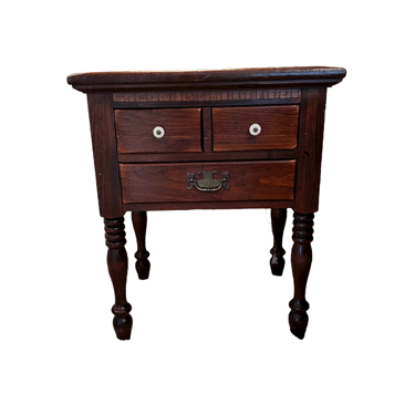 Ethan Allen Antiqued Pine Old Tavern 2 Drawer Nightstand-PD138-25