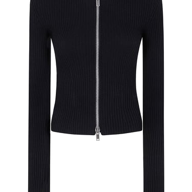 Ann Demeulemeester Women Terna Cropped Zipped Cardigan Cotton