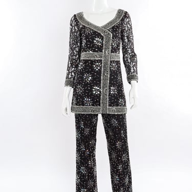 Beaded Lace Tunic and Pant Set