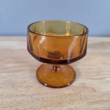 One Colony Nouveau Amber Goblet Chalice Champagne Drinking Glass Multiples Available 