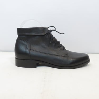 90s 2000s prom dress 90s Leather Ankle Boots| Vintage Everybody Black Grunge Boots |Vintage   Fashion and Fables