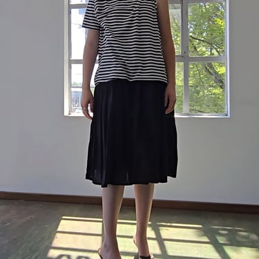 Rundholz Cotton Dropwaist Striped Dress
