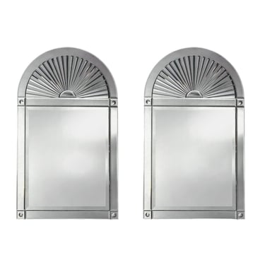 Karl Springer Rare and Impressive Pair of "Classic Mirrors" 1980s - SOLD