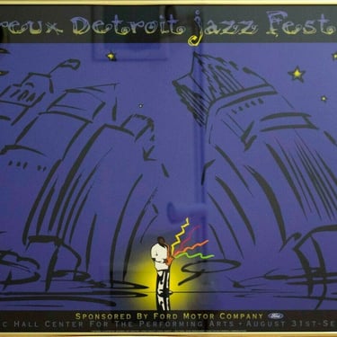 1995 Montreux Detroit Jazz Festival Vintage Poster 