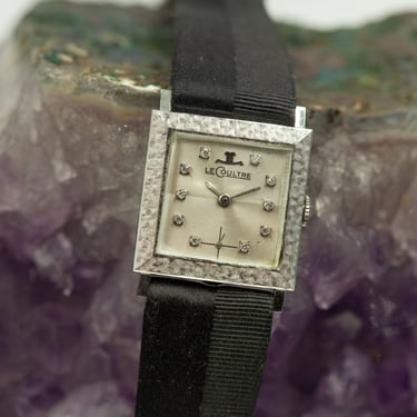 1950s Le Coultre 14k White Gold Watch