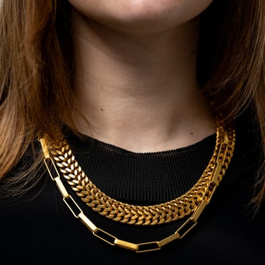 Poitou Gold Plated Brass Necklace