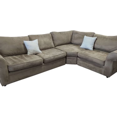 Tan Pottery Barn L-Shaped Sectional