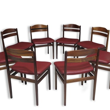 Eight Solid Rosewood Danish Dining Chairs