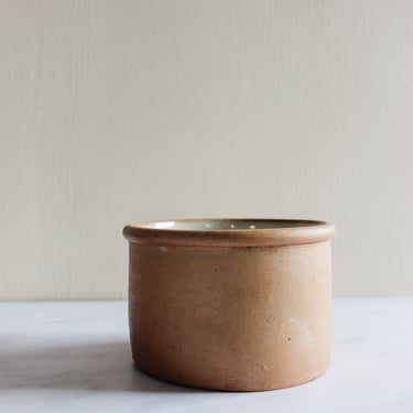 vintage french glazed stoneware pot
