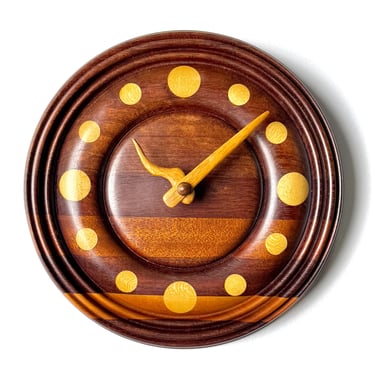 Vintage American Studio Craft Artist Made Round Turned Wood Sculptural ...