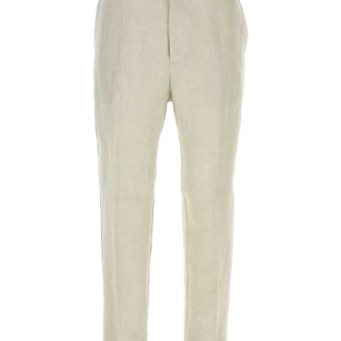 Etro Men Light Grey Linen Pant