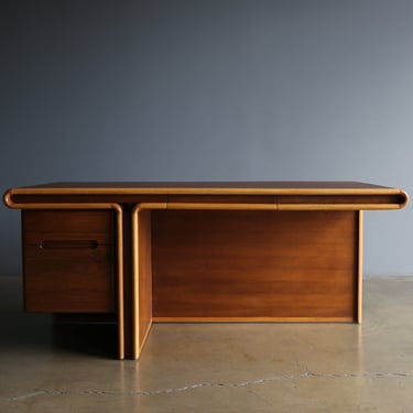 Generation 80 Handcrafted Oak & Walnut Desk, circa 1980