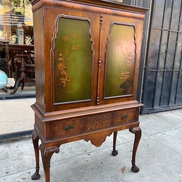 Elegance Exemplified | 1930s Chinoiserie Exotic Wood Cabinet Handcrafted by Berkey &amp; Gay Co.