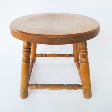 Solid Wood Round Stool 