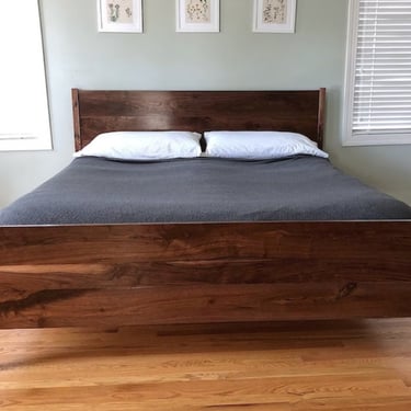 Walnut King bedframe - 50% remaining payment - custom order 