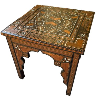 Moorish Inlaid Side Table