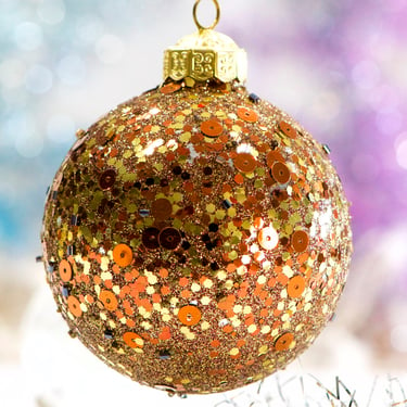 VINTAGE: 3.25" Hand Decorated Specialty Glass Ornament - Holiday - Christmas - SKU 