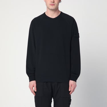 Stone Island Black Cotton Sweatshirt Men