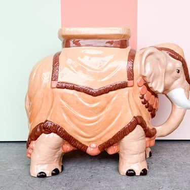 Sweet Sherbet Ceramic Elephant Garden Seat