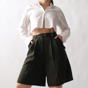 Vintage Olive Wool Shorts - W30