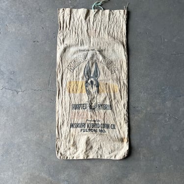 Vintage Missouri King Hybrid Corn Seed Sack Fulton, MO 