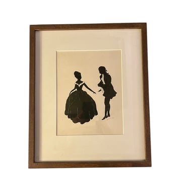 Original Brush & Pen Silhouette Signed by Artist