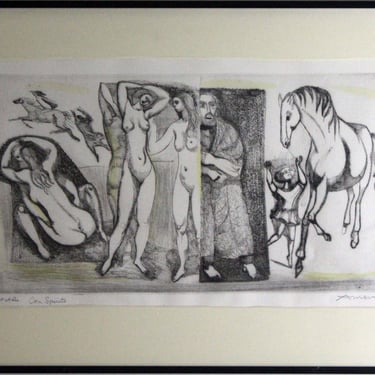 Irving Amen Con Spirito 1st Edition Signed Etching on Paper Framed 