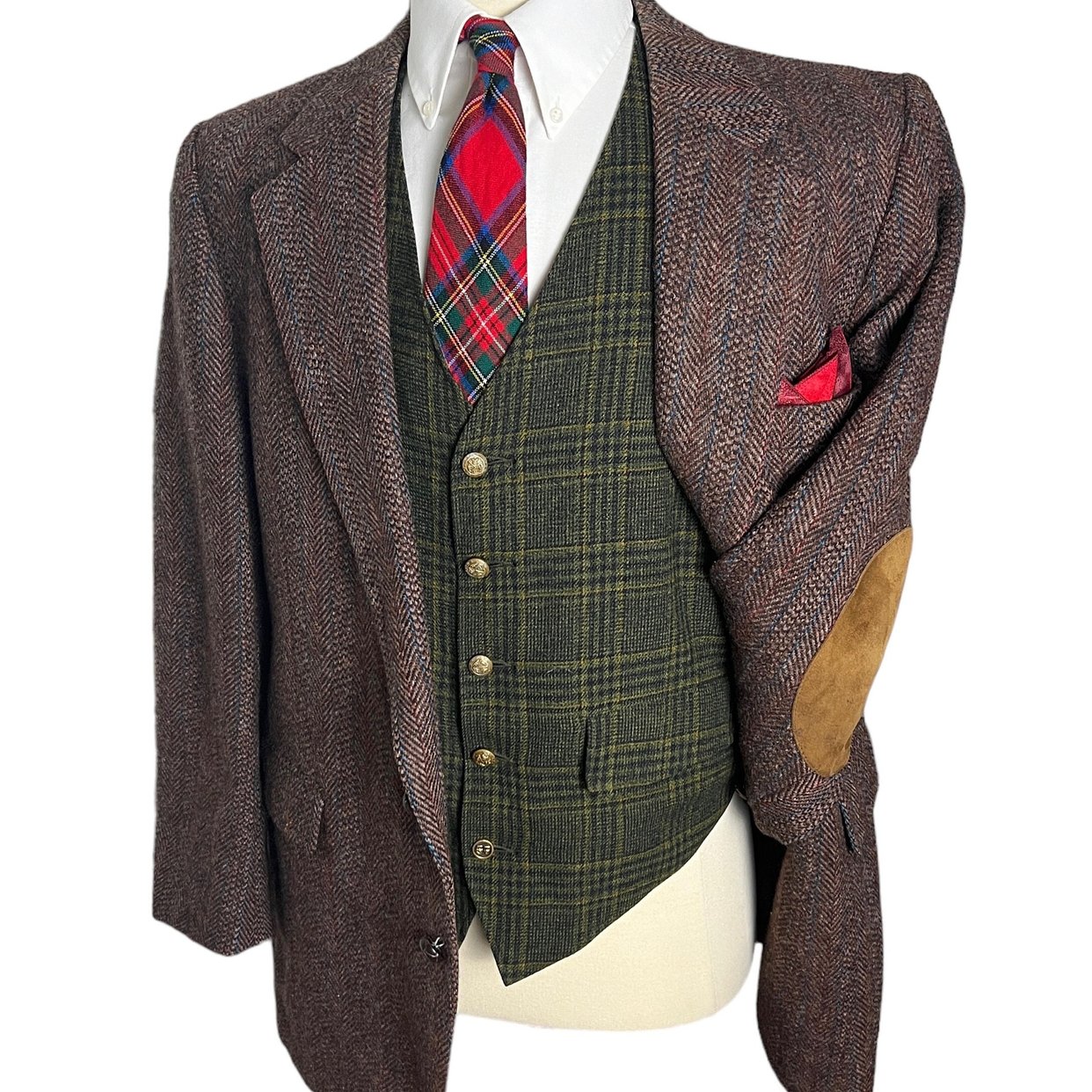 NEIGHBORHOOD Harris Tweed ピーコート Men's Blue Harris Tweed Chore Jacket | Peter Christian