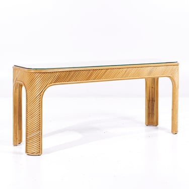 Gabriella Crespi Style Mid Century Pencil Reed Console Table - mcm 