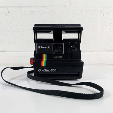 Vintage Polaroid Spirit Camera 600 Rainbow Stripe Instant Film Photography Tested Working Black 1970s 