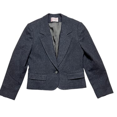 Vintage Women's PENDLETON Wool Flannel Jacket ~ size 8 / Petite ~ Cropped Blazer / Sport Coat ~ Made in USA ~ 