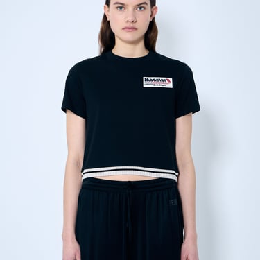 8 Moncler Palm Angels Women Cropped Logo T-Shirt