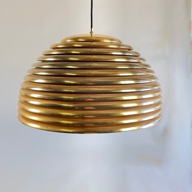 Rare Large Brass / Golden Saturno Pendant Lamp by Kazuo Motozawa for Staff 