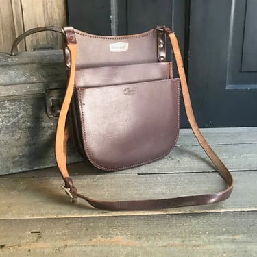 Leather Saddle Bag Crossbody, Abergavenny, Wales Saddler, Messenger Vendor Collection Bag, Period Prop 