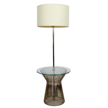 Platner Style Floor Lamp With Table By Laurel