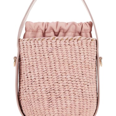 Chloe Women Pink Suede Bucket Bag