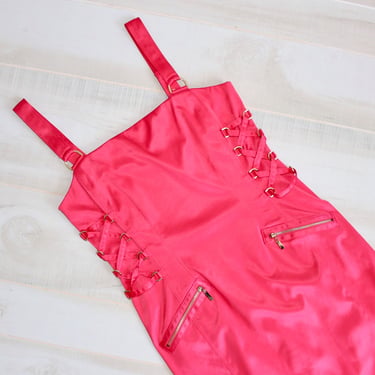Pink Satin Party Dress, Y2K Club Dress, | Wildwood Vintage - Atlanta, GA |  ATTIC