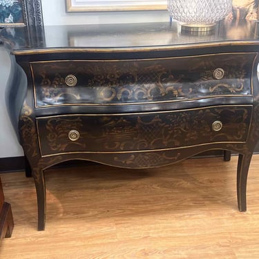 John Richard Black & Gold Bombay Chest