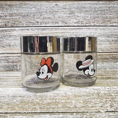1970 1980 Vintage Mickey and Minnie Mouse Salt Pepper Shakers, Walt Disney Productions Souvenir S&P Set, Table Decor, Vintage Kitchen Dining 