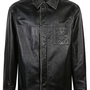 Loewe Men Anagram Leather Jacket