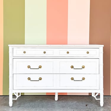 Thomasville Faux Bamboo Double Dresser