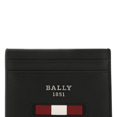 BALLY MAN Black Leather Card Holder