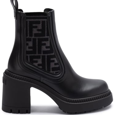 Fendi Women Domino Leather Boots