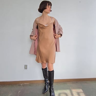 Cocoa Butter Silk Bias Cut Dress (S)