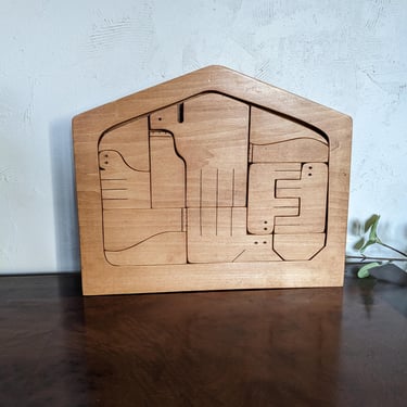 Vintage Wooden Nativity Puzzle 