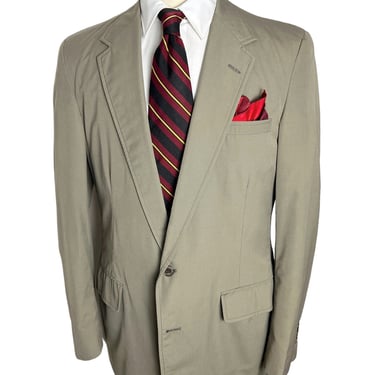Vintage 1970s OXFORD SHOP Cotton Sport Coat ~ 38 Long ~ lightweight jacket / blazer ~ Wash & Wear ~ Spring / Summer 