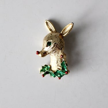 vintage 60s Gerry's reindeer brooch 